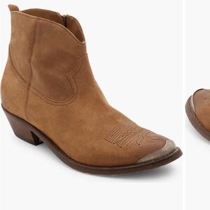 Golden goose young tan cowboy boots size 38